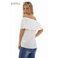 off blusa de ombro mulheres blusa